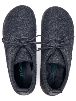 Woll-Schnürschuhe in Anthrazit