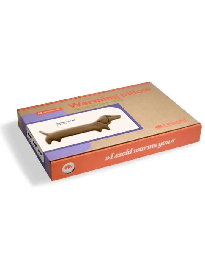 Wärmekissen "Hund Winston" in Schwarz - (B)52 x (H)20 x (T)4 cm