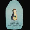 Wärmekissen Pinguin Blumen mit Spruch in Eisblau