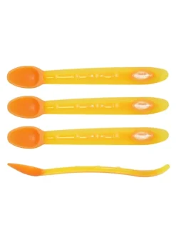 Wärme-Sensor Löffel 4 Stück orange verfärbt sich bei zu heißem Essen