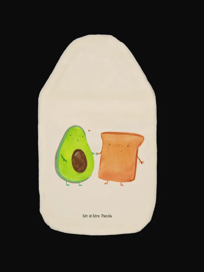 Wärmflasche Avocado Toast ohne Spruch in Weiß