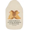 Wärmflasche Igel händchenhaltend mit Spruch in Weiß