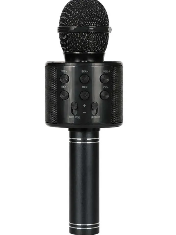 WS-858 Wireless Hifi Speaker Bluetooth Karaoke Mikrofon Schwarz