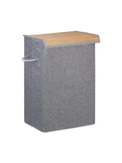 Wäschekorb in Grau - (B)40 x (H)60 x (T)30 cm