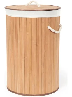 Wäschekorb in Hellbraun - (H)60 x  Ø 40 cm