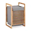 Wäschekorb in Natur/Grau - (B)40 x (H)60 x (T)35 cm