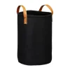 Wäschekorb in Schwarz - (H)45 x Ø30 cm
