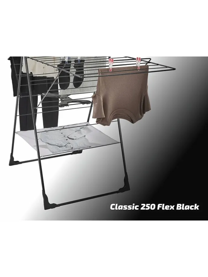Wäscheständer "Classic 250 Flex" in Schwarz - (B)151 x (H)94 cm