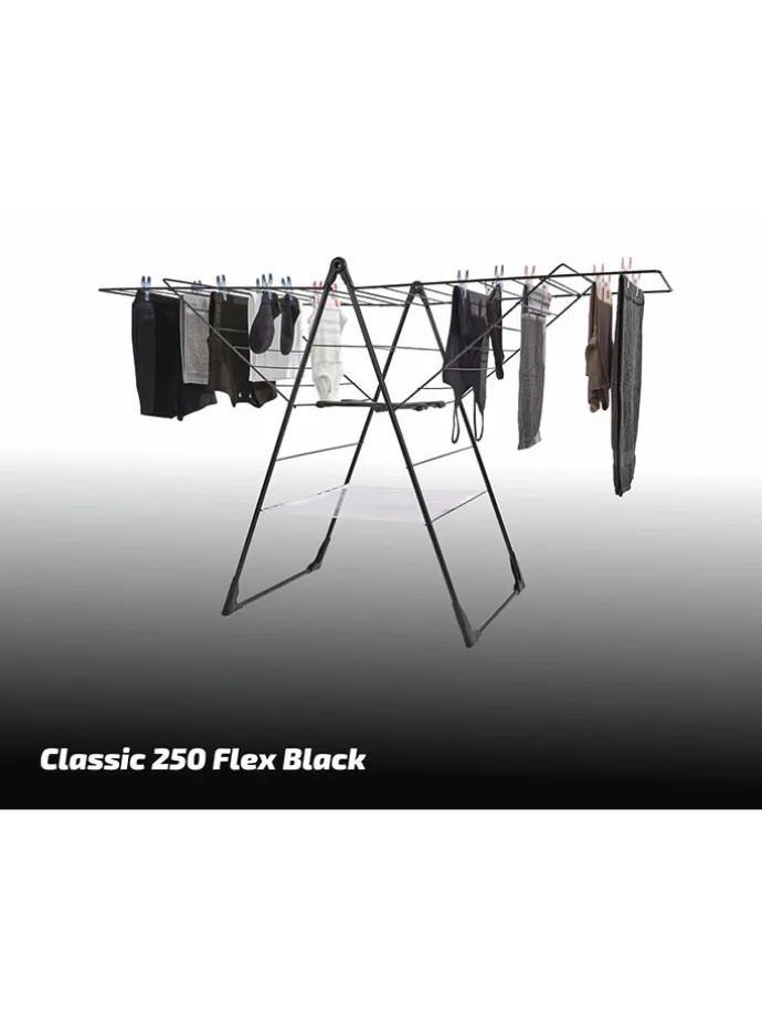 Wäscheständer "Classic 250 Flex" in Schwarz - (B)151 x (H)94 cm