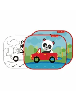 2x Autosonnenschutz mit Pandamotiv – Sonnenschutz für Kinder in Mehrfarbig
