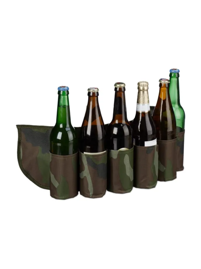 4x Biergürtel in Grün/ Braun