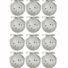 12x Christbaumkugeln Weihnachtskugeln bruchfest 2 Designs D: 8cm transparent