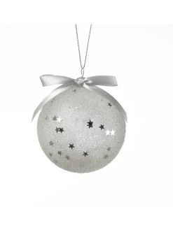 12x Christbaumkugeln Weihnachtskugeln bruchfest 2 Designs D: 8cm transparent