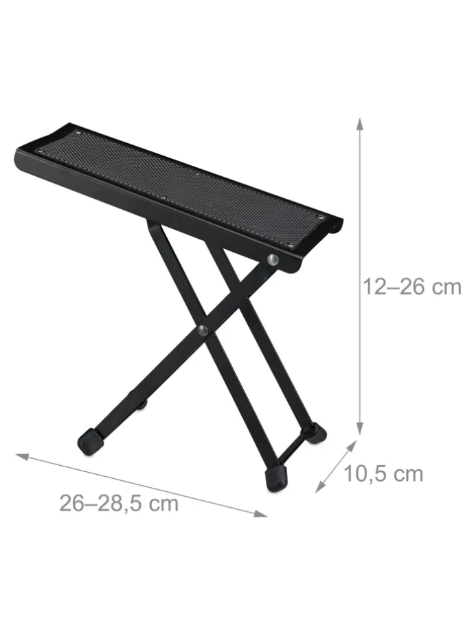 2x Fußbank "Gitarre" in Schwarz