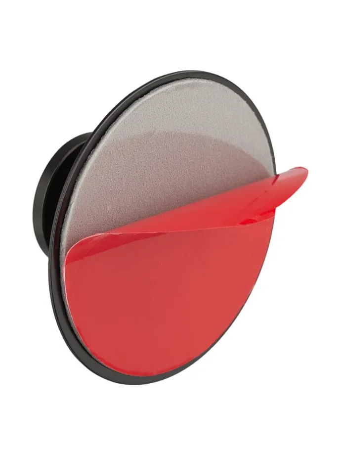 4x Klebehaken in Schwarz - Ø 5,5 cm