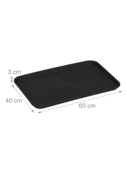 4x Schuhabtropfschale in Schwarz
