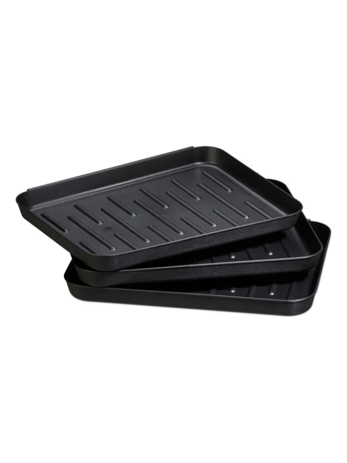 6x Schuhabtropfschale in Schwarz - (B)35 x (H)3 x (T)27 cm