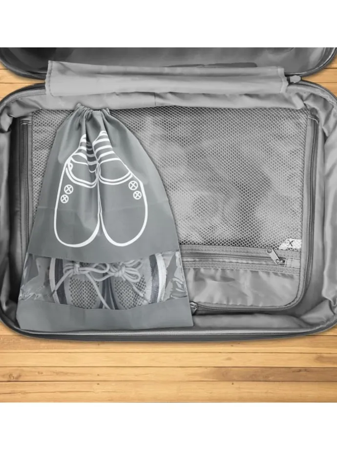 3x Schuhbeutel in GRAU
