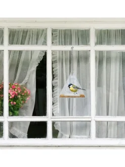 4x Vogelfutterhaus in Transparent