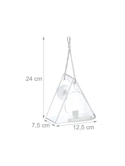 4x Vogelfutterhaus in Transparent