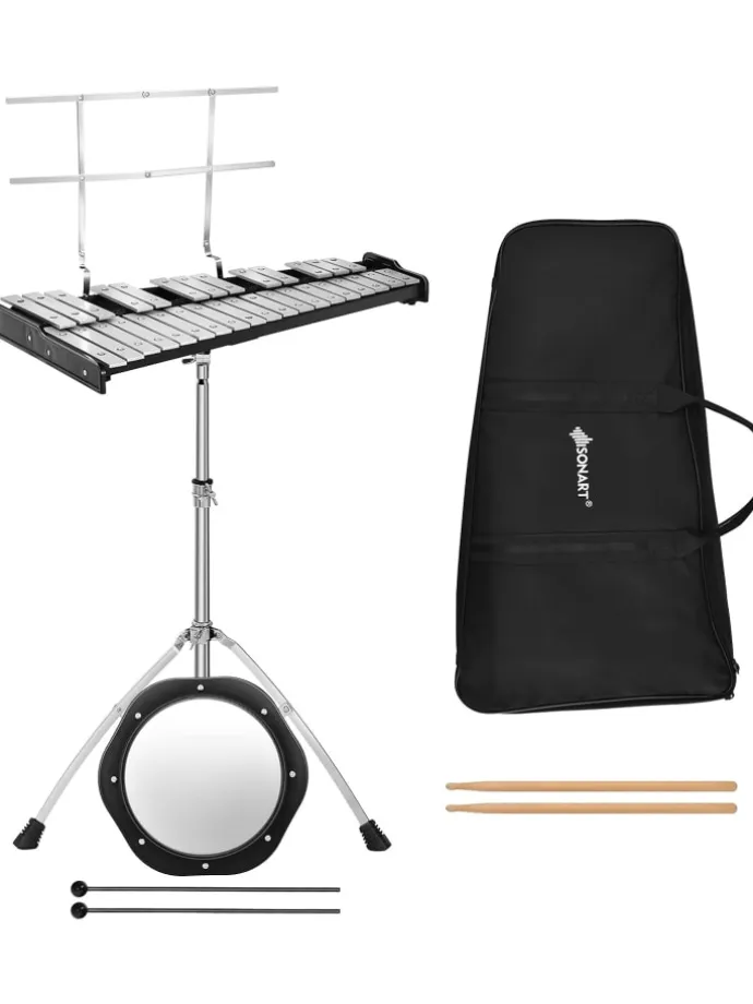 Xylophon 32 Tönen Glockenspiel in Schwarz