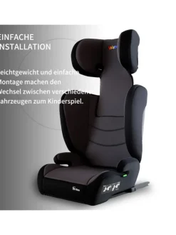 YALION Sitzerhöhung Auto Kinder ISOFIX, Kindersitzerhöhung 100-150cm,ECE R129