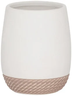Zahnputzbecher in Weiß - (H)9,8 cm