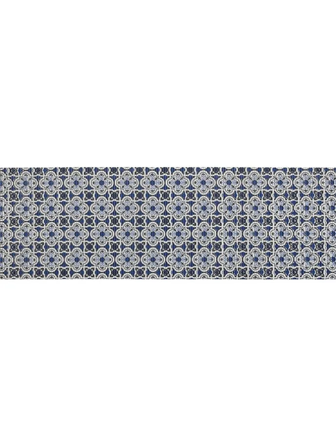 Zuschneidbarer Teppich "Mosaic" in Blau - (L)200 x (B)65 cm