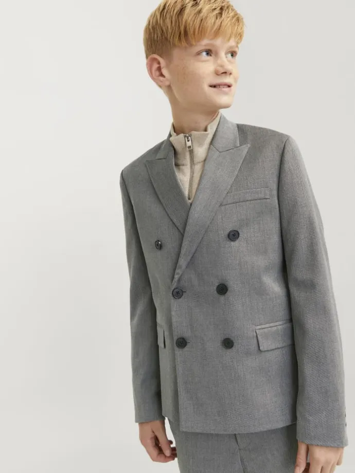 Zweireihiger Blazer in Dark Grey