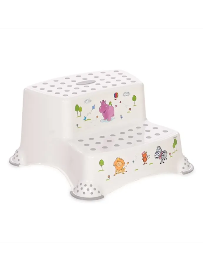 Zweistufiger Kinder Badhocker in grau